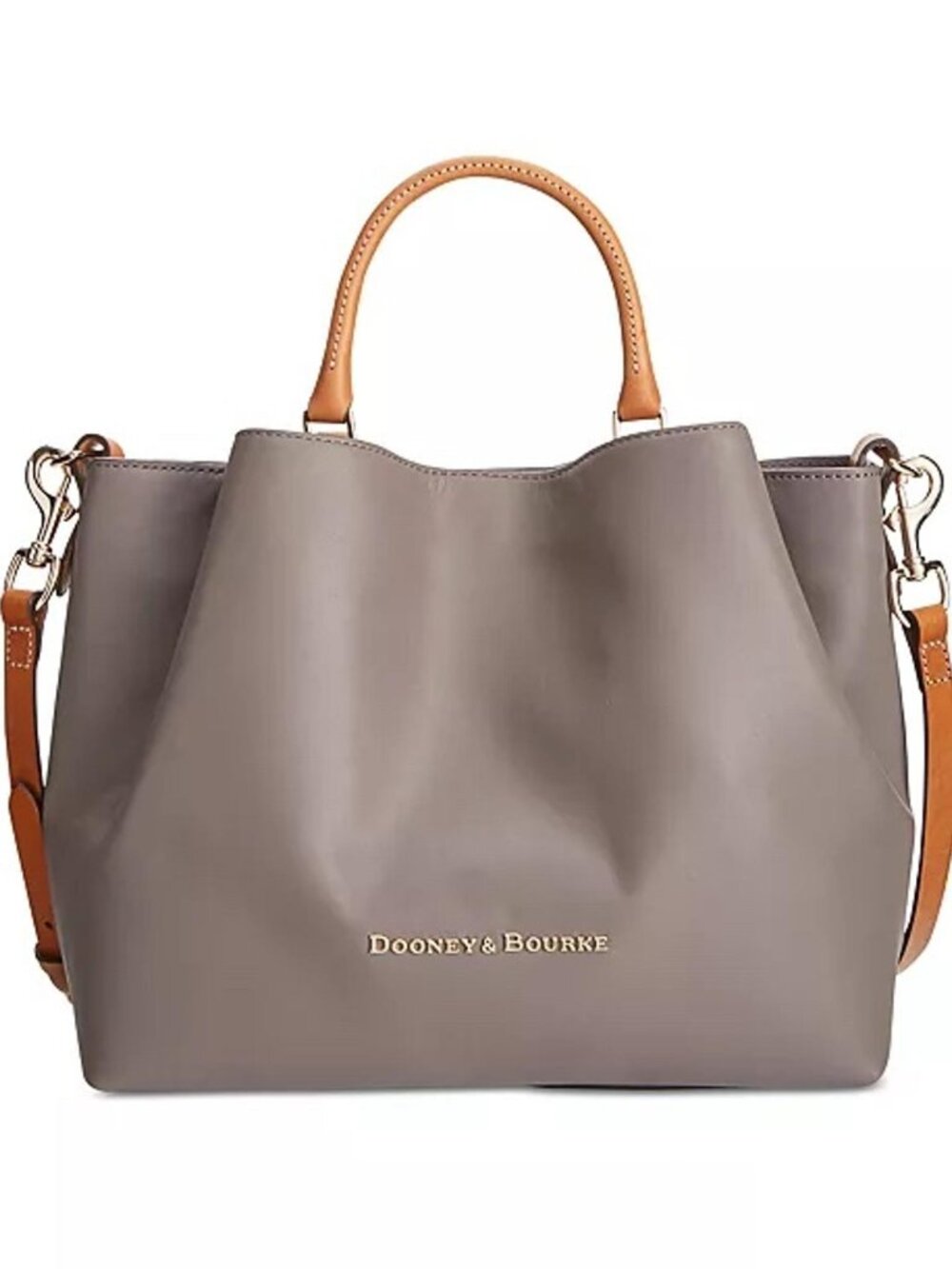 Dooney & Bourke Large Barlow Satchel in Taupe - Picture 9 of 9